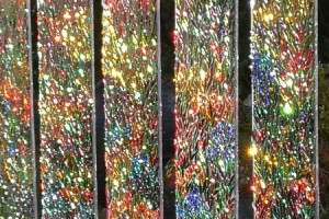 Glasobjekt "Blumenwiese" (Ausschnitt)